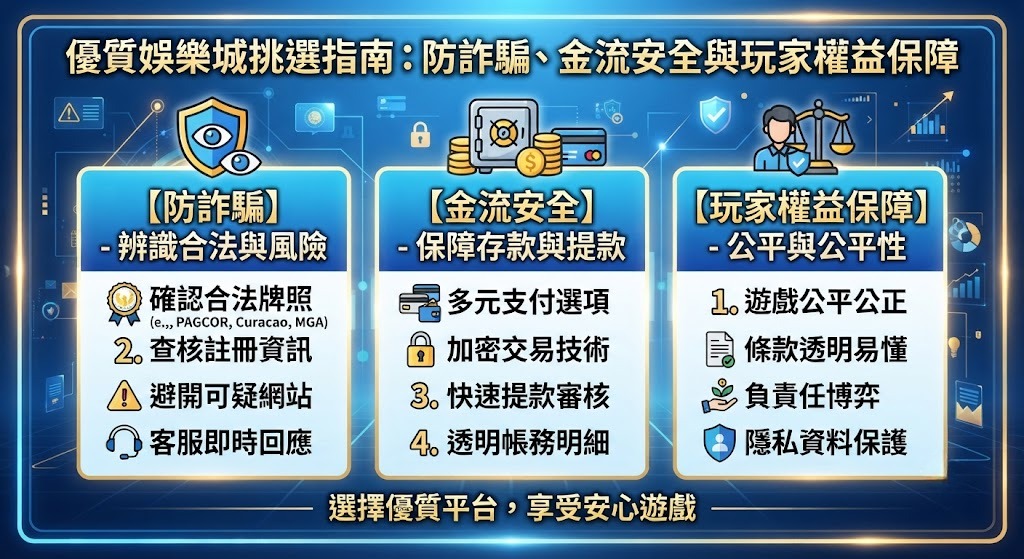 防詐騙、金流安全與玩家權益保障